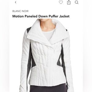 Blanc Noir motion paneled down puffer lightweight jacket small